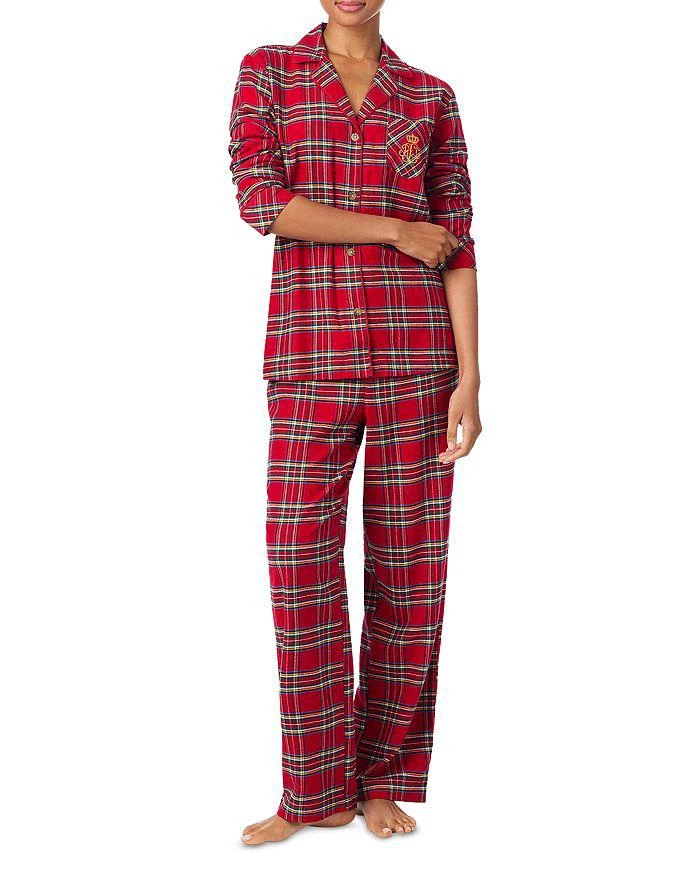 Ralph Lauren Long Sleeve Notch Collar Pajama Set 4