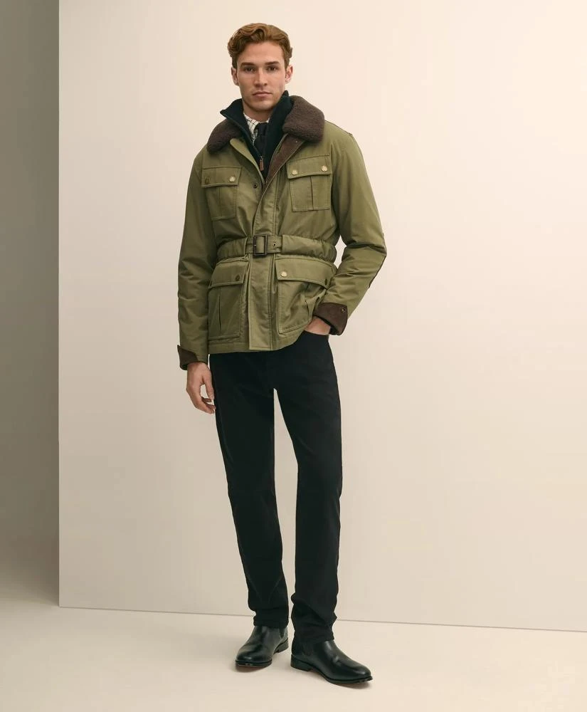 Brooks Brothers Cotton Field Jacket With Removable Shearling Collar 2