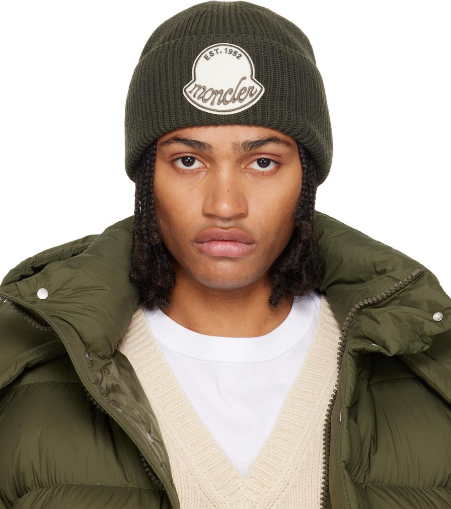 Moncler Moncler x Palm Angels Black Logo Beanie - Hats - BeyondStyle