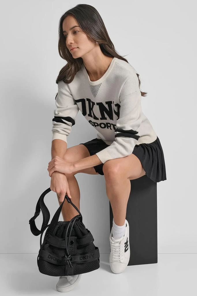 DKNY LOGO VARSITY JACQUARD SWEATER 6