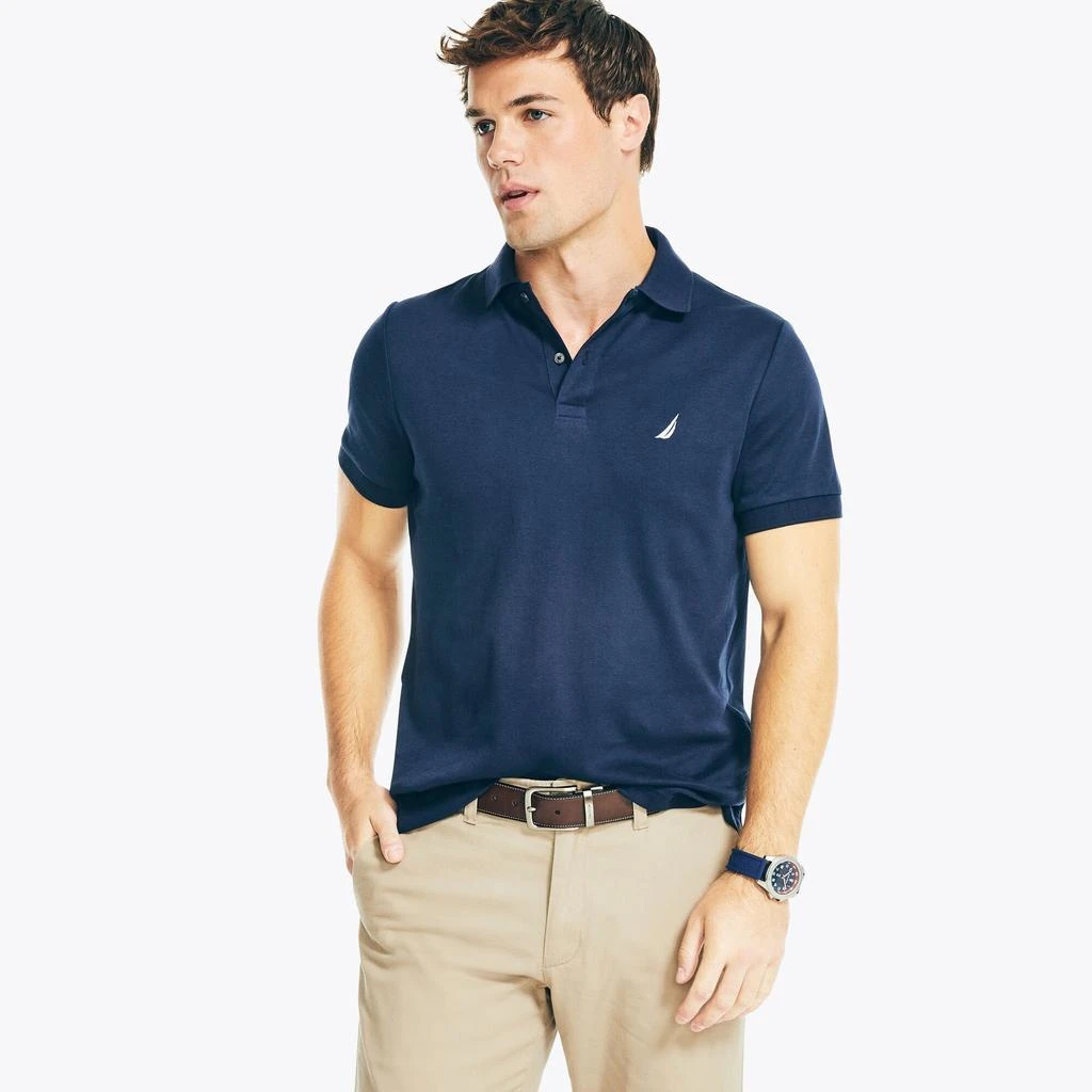 Nautica Mens Slim Fit Interlock Deck Polo 7