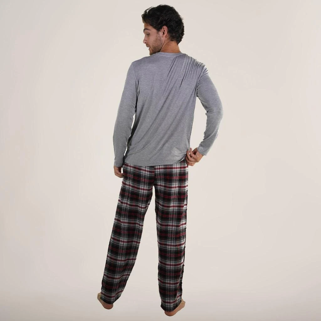 Members Only Men's Bamboo Rayon Long Sleeve Knit Sleep Shirt 3