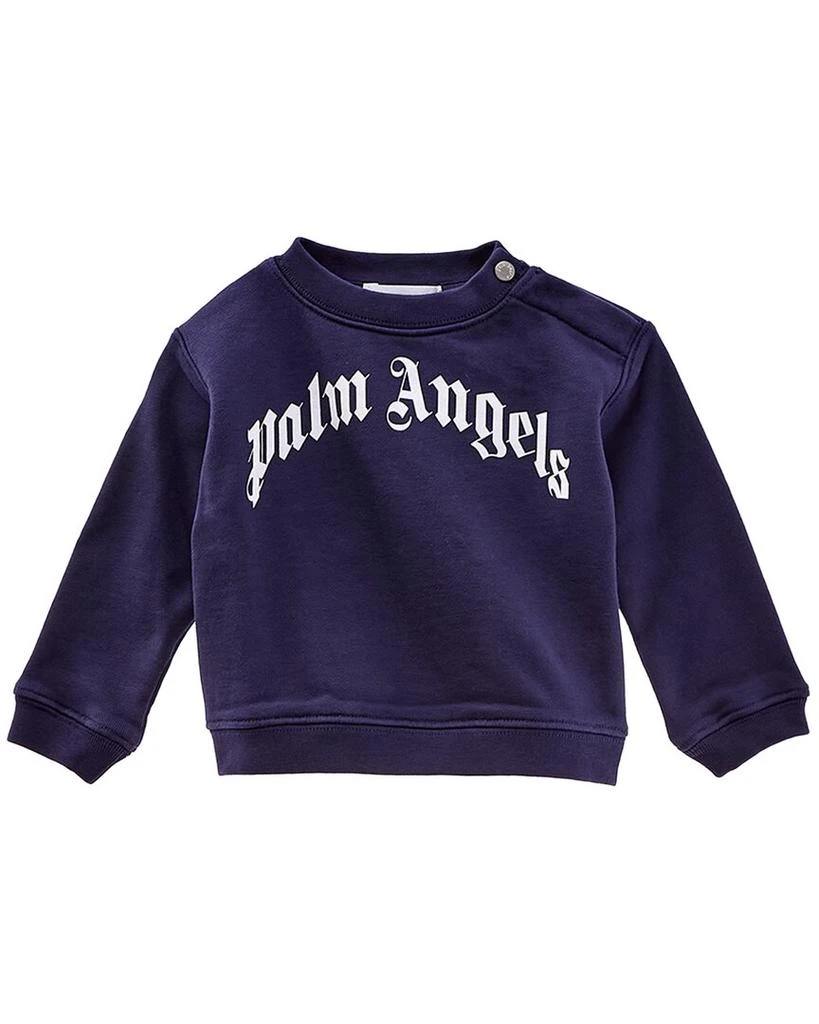 Palm Angels Curved Logo Crewneck Sweatshirt