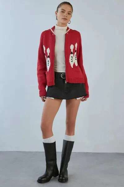 BDG BDG Scottie Graphic Knit Zip-Up Cardigan 3