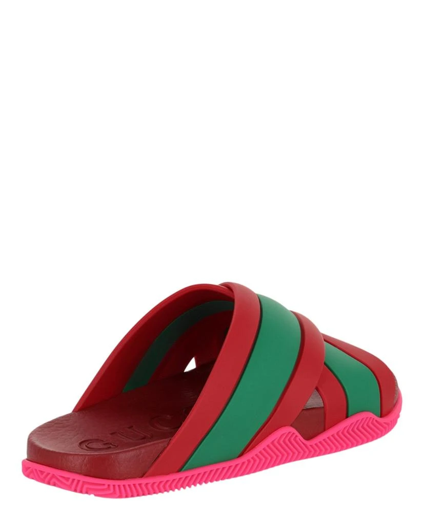 Gucci Rubber Web Striped Sandals 3