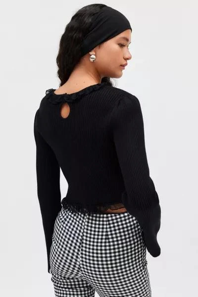 For Love & Lemons For Love & Lemons Lyon Rose Cameo Sweater 4