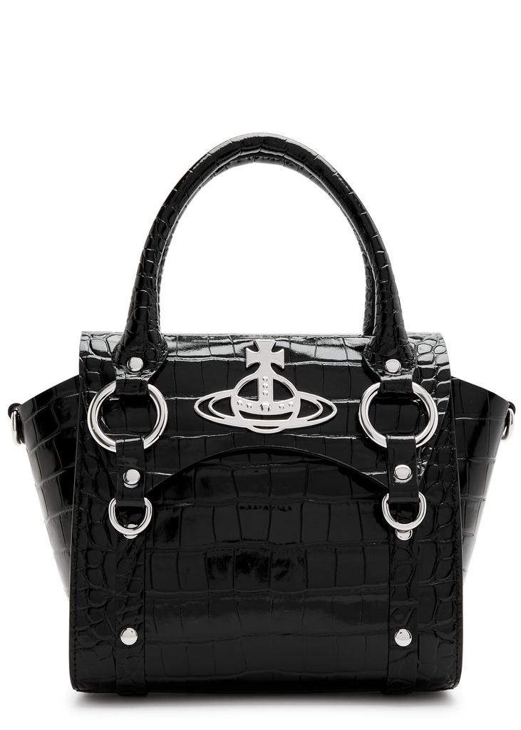 美品 Vivienne Westwood / Vivienne Westwood Yasmine Handbag in Crocodile Embossed Leather