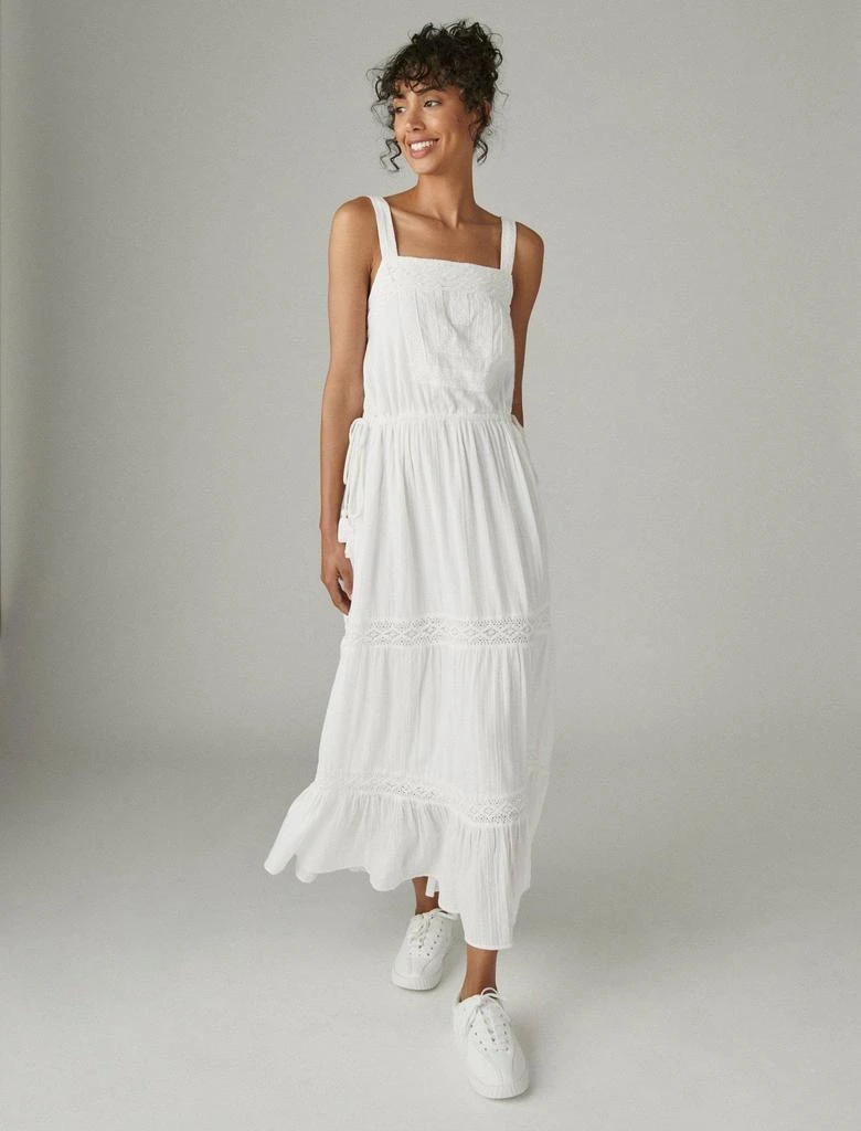 Lucky Brand Women's Lace Tiered Maxi Dress 2