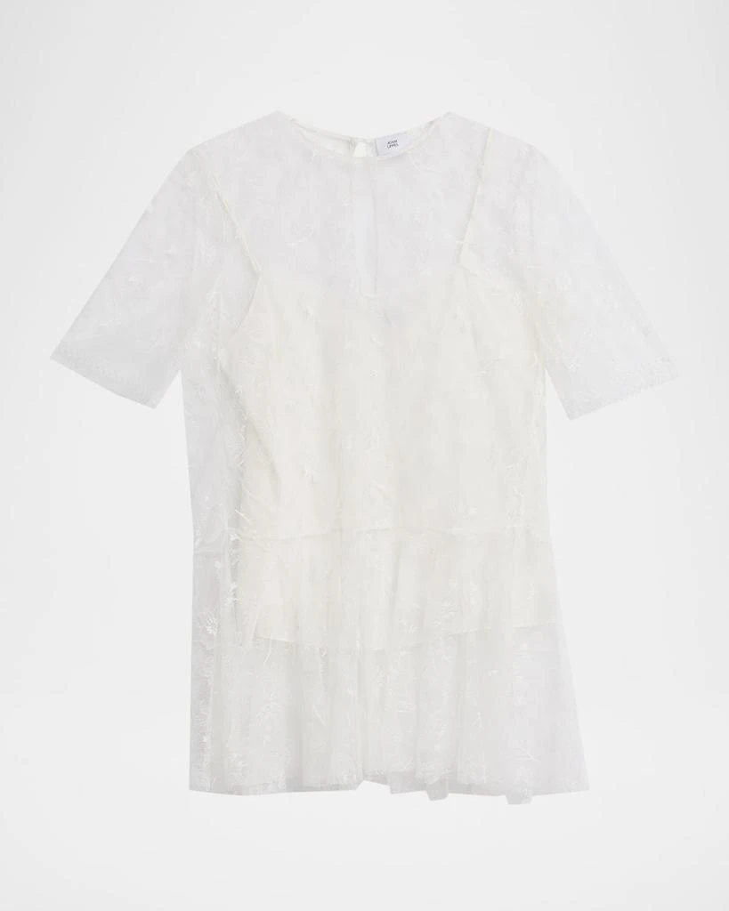 ADAM LIPPES Dido Floral Lace Tulle Top