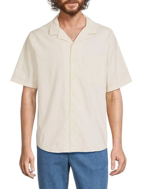 Onia Short Sleeve Linen Blend Camp Shirt 1