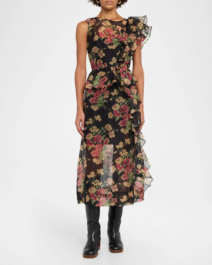 Sea Cornelia Floral Organza Midi Dress 4