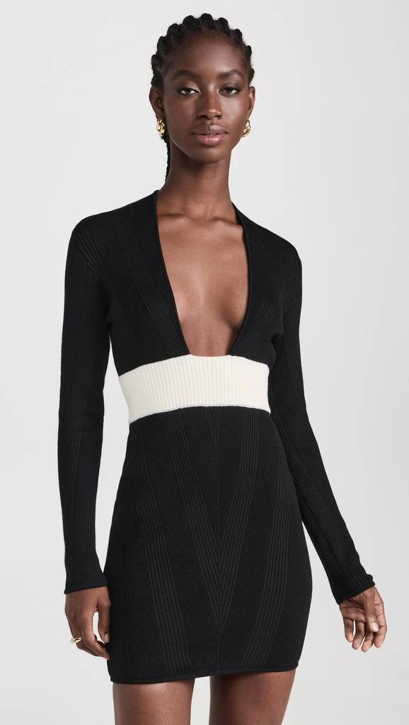 Victor Glemaud U Front Long Sleeve Mini Dress 6