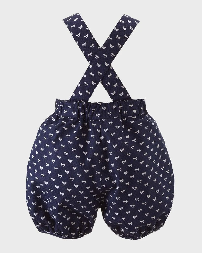 Rachel Riley Girl's Bow-Print Dungarees, Size 6M-24M 2