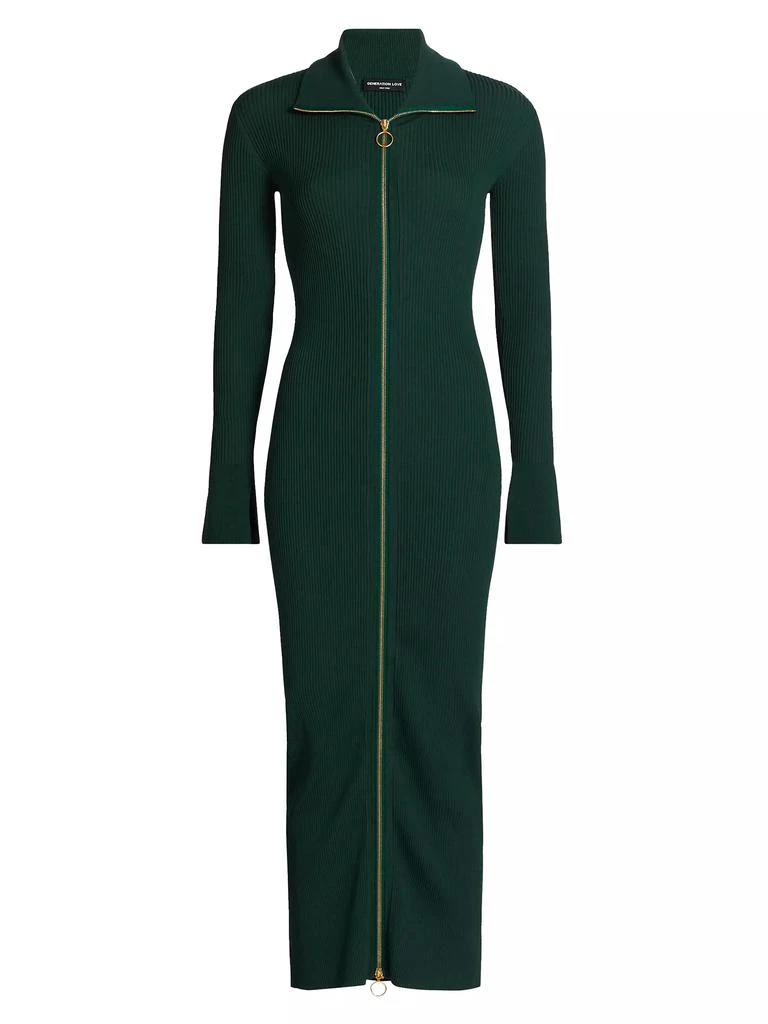 Saylor Rib-Knit Midi-Dress  On Sale Now with Up to 40% Off | Discover  Exclusive Deals & Savings at BeyondStyle  Authentic Generation Love  bodycon|long sleeve|midi|collared|dresses|Women's|solid|women's  apparel|women's|contemporary with Limited-Time ...