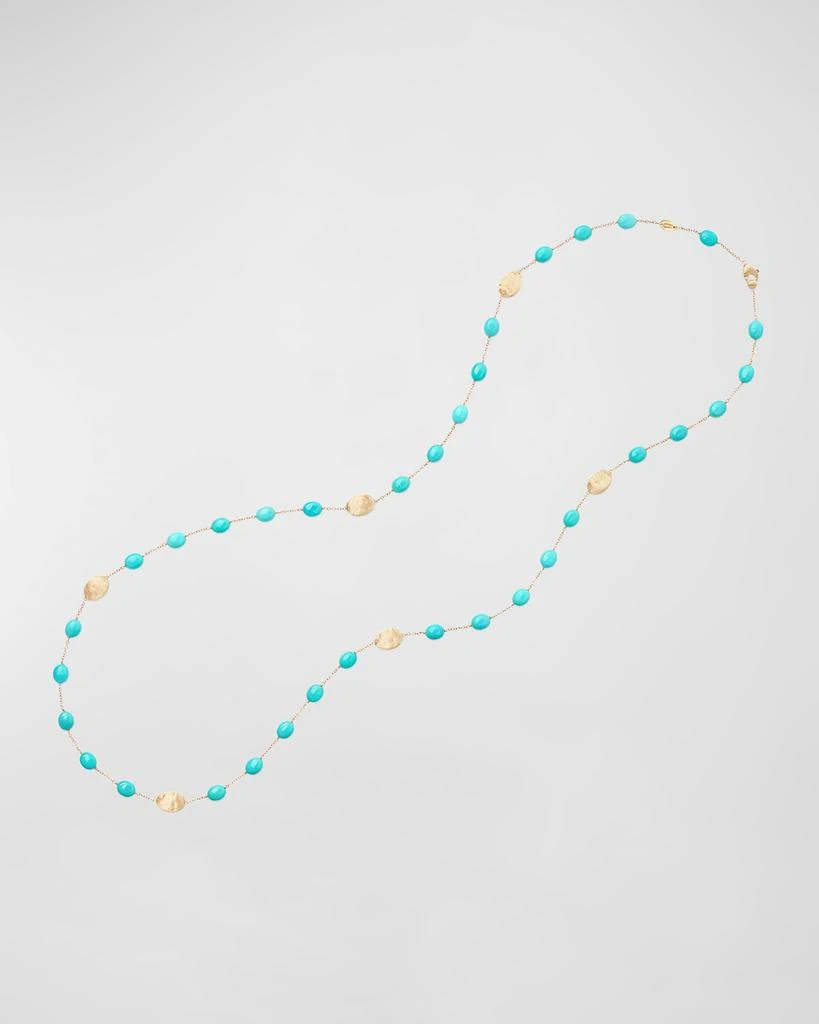 Marco Bicego 18K Yellow Gold Turquoise Long Necklace 2