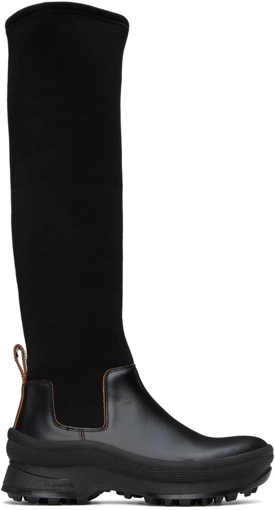 Jil Sander Black Leather Tall Boots 1