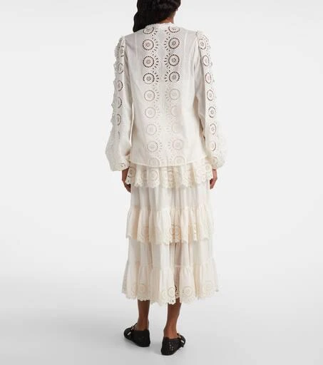Zimmermann Lucky embroidered cotton blouse 3