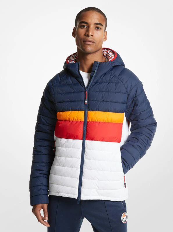 Michael Kors MK x ellesse Breckenridge Color-Blocked Quilted Nylon Puffer Jacket 1