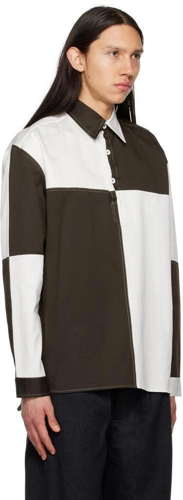 3MAN Brown & White Colorblock Polo 2