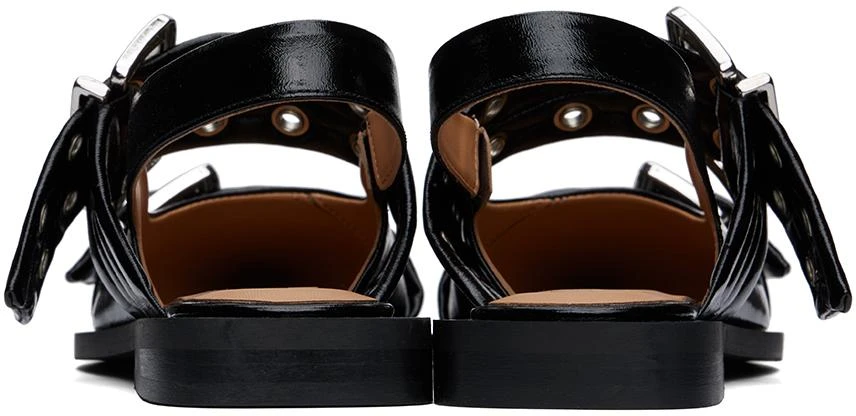 Ganni Black Feminine Buckle Ballerina Flats 2