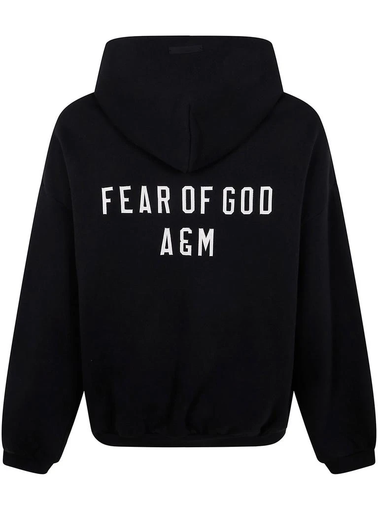Essentials Fear Of God Essentials Logo Printed Zip-Up Hoodie 2