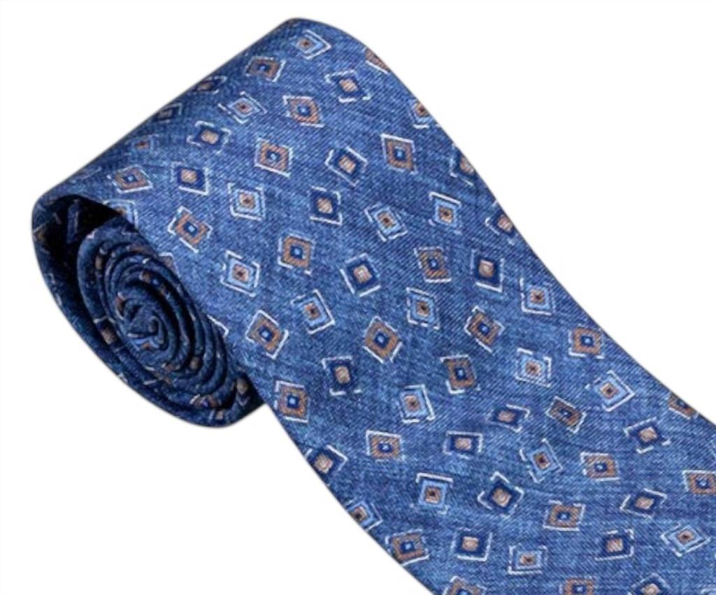 R. Hanauer Men's Medallion Neck Tie In Navy