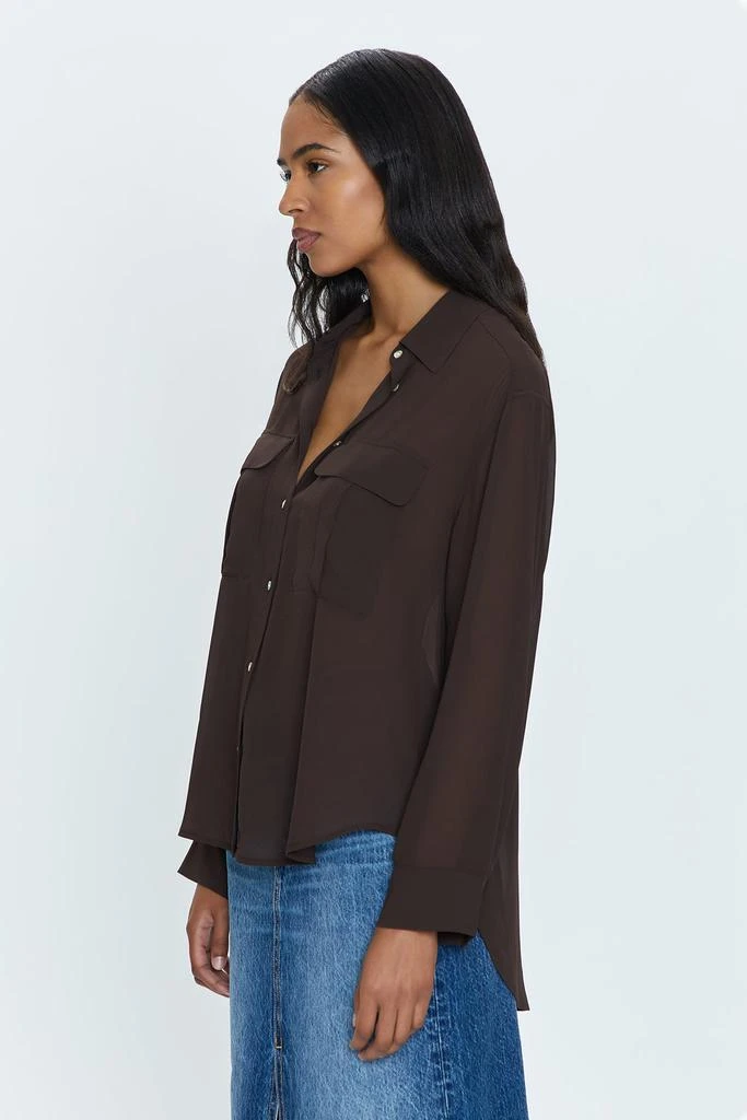 Pistola Denim Reese Sheer Shirt - Dark Roast 3