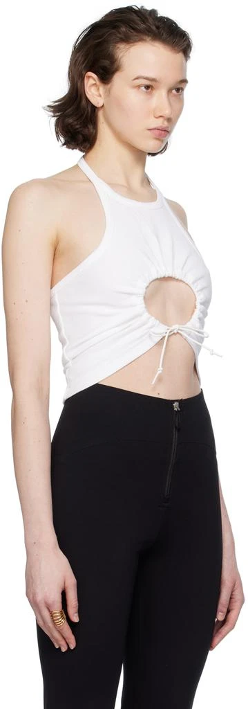 Alaïa White Gathered Tank Top 2