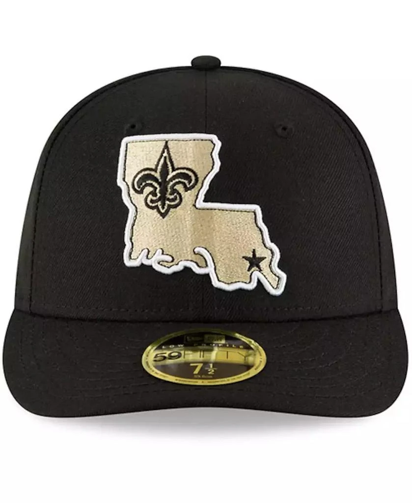 New Era Men's Black New Orleans Saints Alternate Logo Omaha Low Profile 59FIFTY Fitted Hat 5