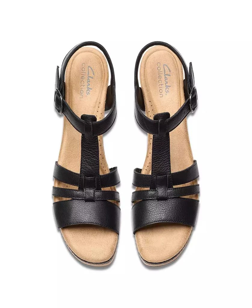 Clarks Seannah Madi Clog-Style Wedge T-Strap Sandals 4