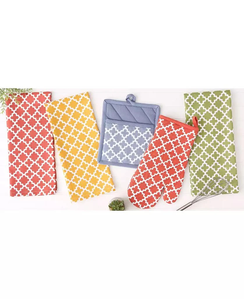 Design Imports Lattice Basics Collection Kitchen Essentials, Oven Mitt Potholder Set, Antique Green, 2, Piece 6