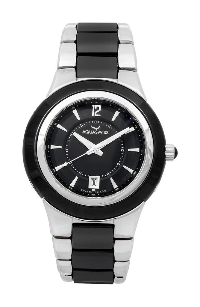AQS Unisex C91 M Ceramic Strap Watch, 45mm 1