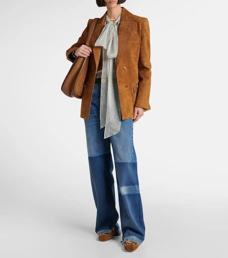 Gucci Distressed mid-rise straight jeans 2