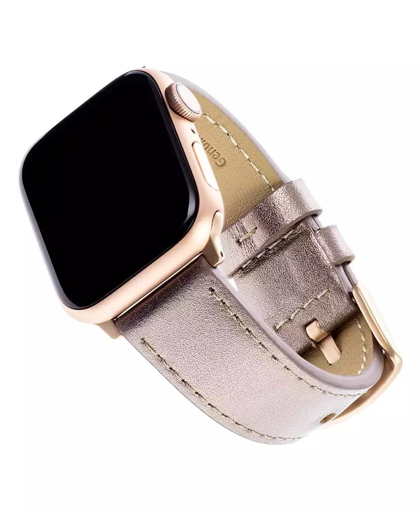 WITHit Metallic Genuine Leather Band designed for Apple Watch® 42mm (Series 10) & 38/40/41mm 2
