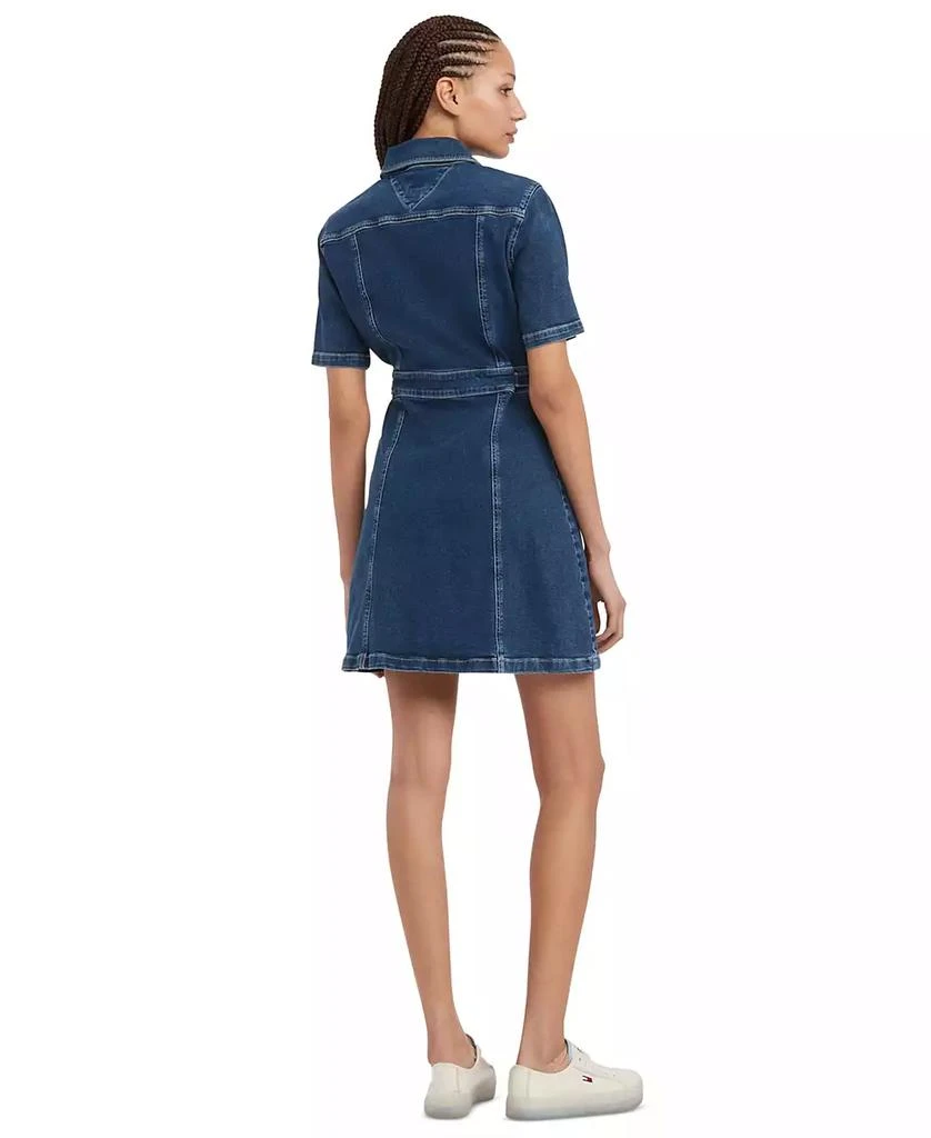 Tommy Jeans Women's Zip-Front Short-Sleeve Denim Dress 2
