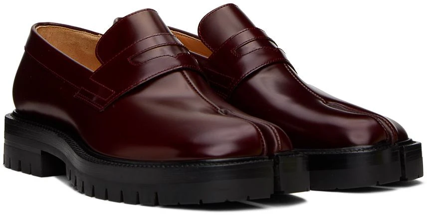 MAISON MARGIELA Burgundy Tabi County Loafers 4