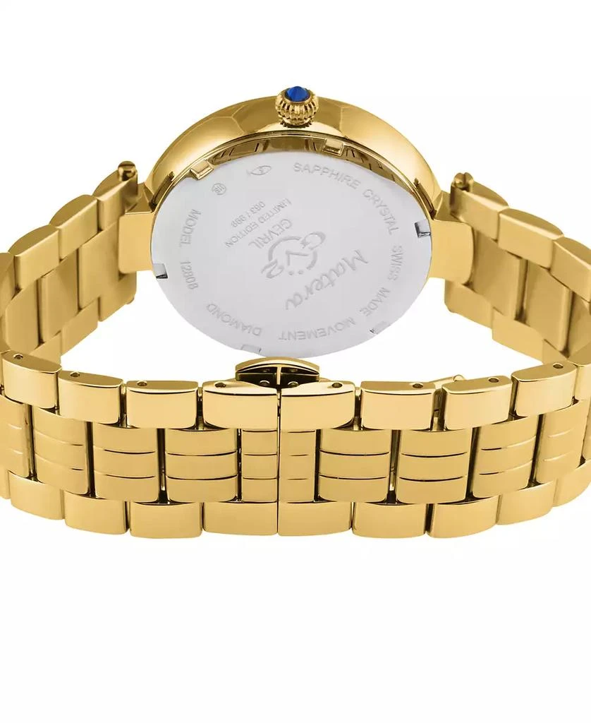 Gevril Women's Matera Swiss Quartz Gold-Tone Stainless Steel Watch 35mm 3