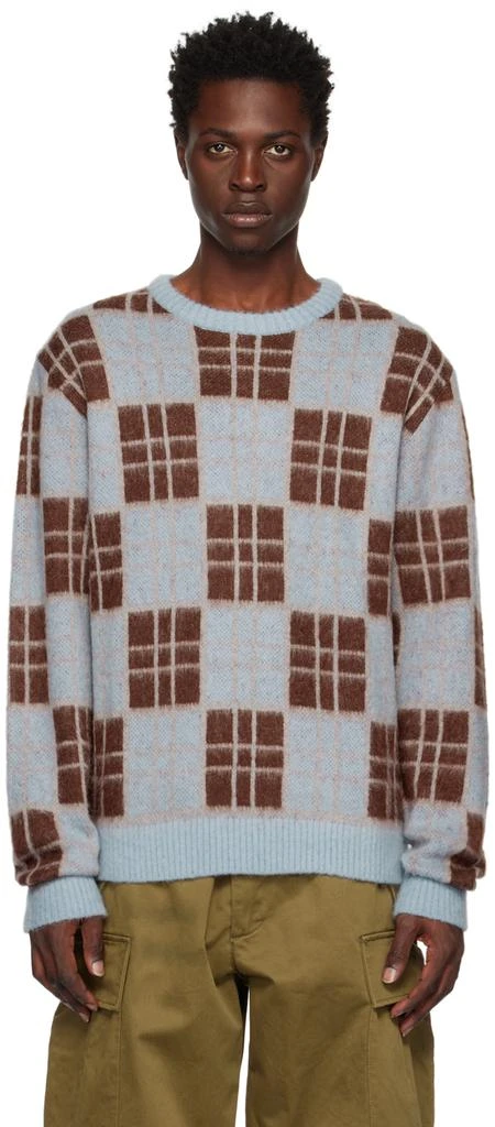 Awake NY Blue Checked Sweater 1