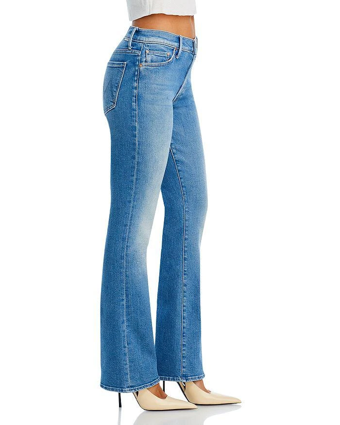 MOTHER MOTHER The Lil' Outsider Petites Mid Rise Sneak Jeans in Flag Me Down 4