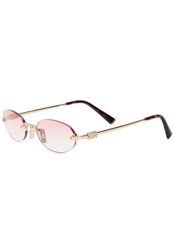 Miu Miu Narrow oval-frame sunglasses