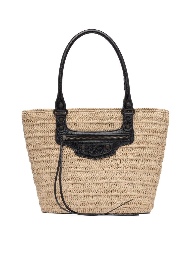 【BALENCIAGA】NAVY REVAMP TOTE BAG Balenciaga Navy Revamp Large Tote Bag in Black | FWRD