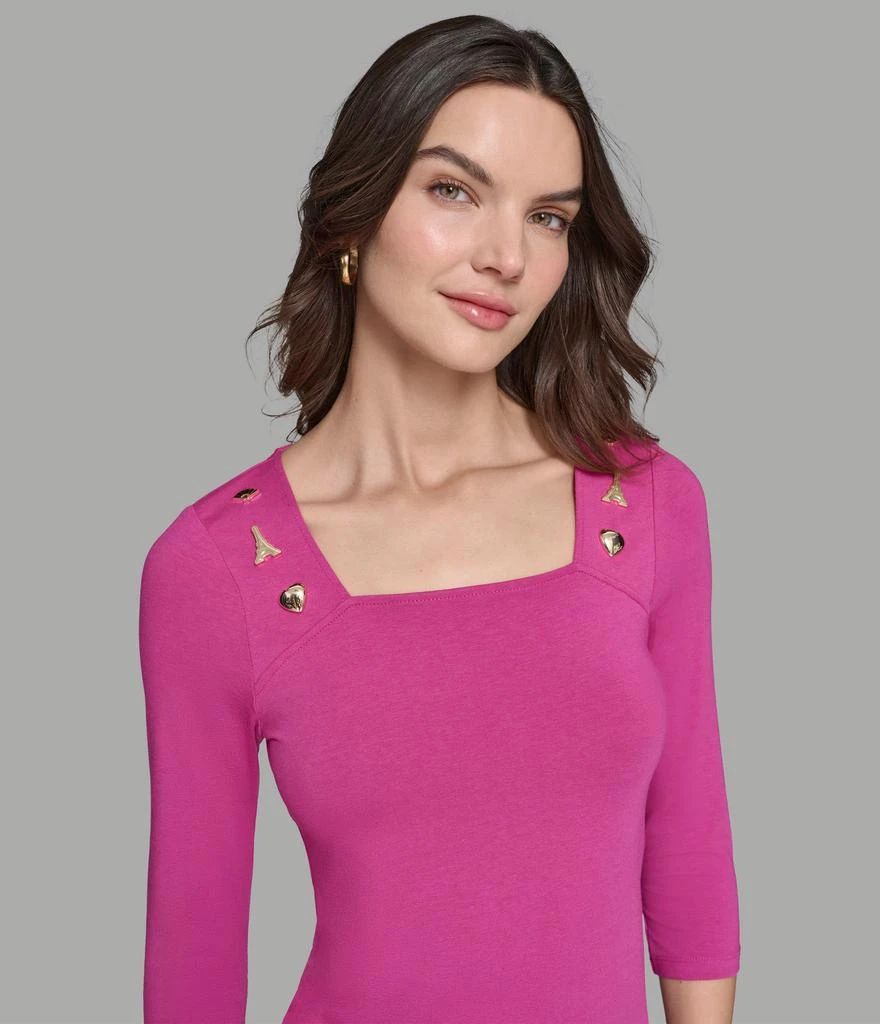 Karl Lagerfeld Paris LONG SLEEVE KNIT WITH PINS 4