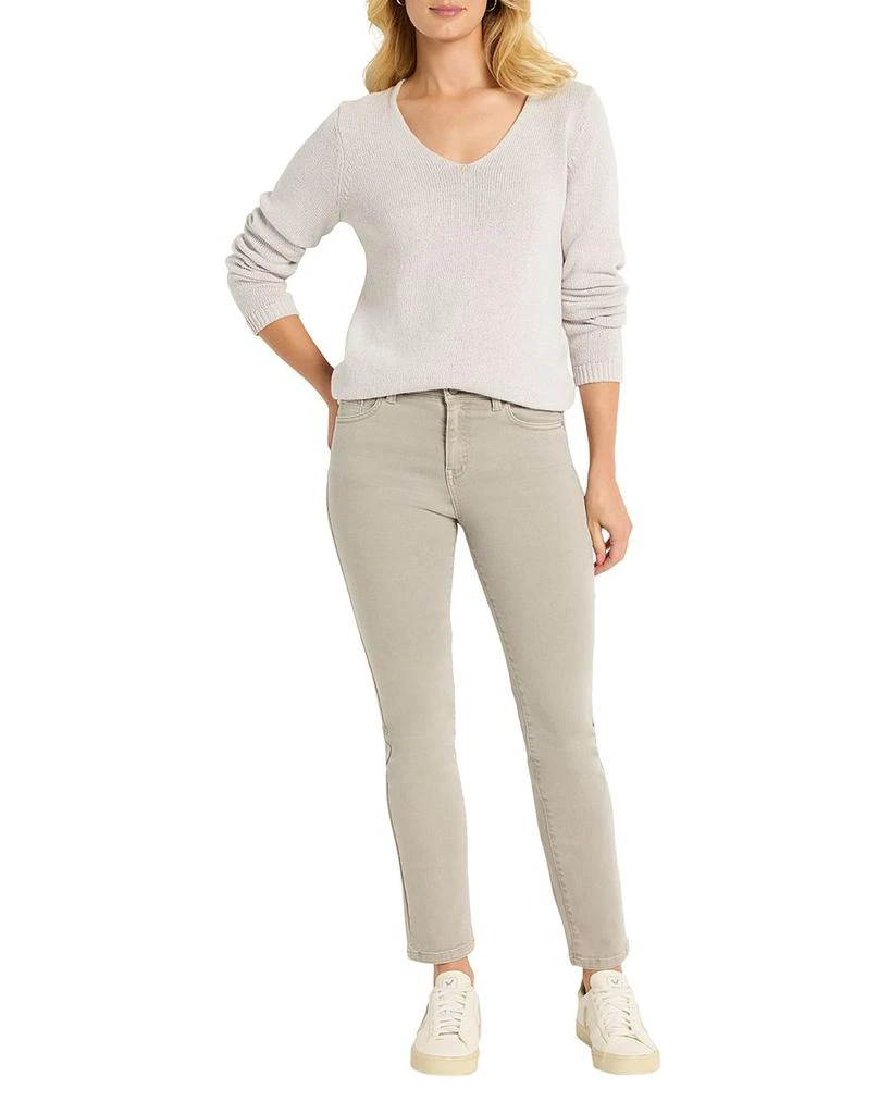 NIC+ZOE Daytrip Straight Leg Jeans in Dark Cobblestone 2