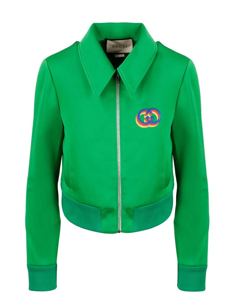 Gucci Gucci Tiger Embroidery Technical Jersey Jacket 1