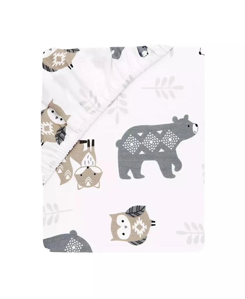 Lambs 
Ivy Woodland Forest White/Gray Animal 100% Cotton Baby Fitted Crib Sheet 6