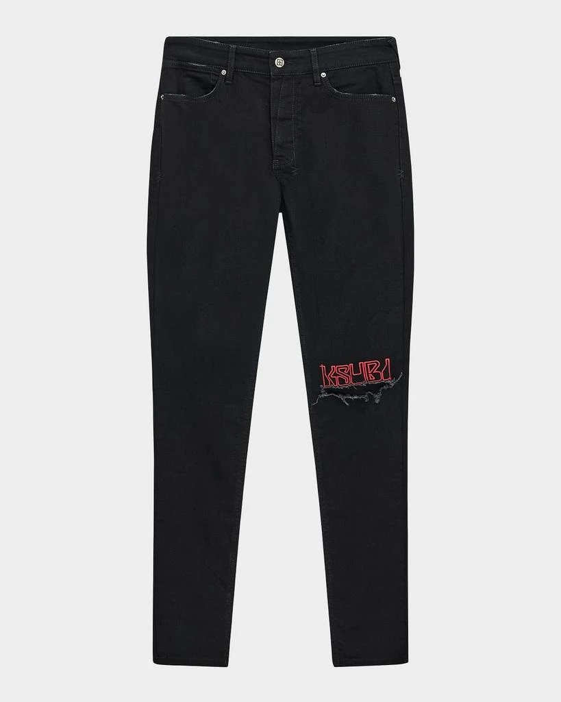 Ksubi Men's Van Winkle Laid Black Sting Skinny Jeans 1