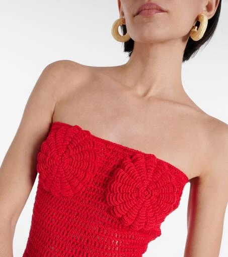 ANNA KOSTUROVA Camellia cotton crochet bustier dress 4