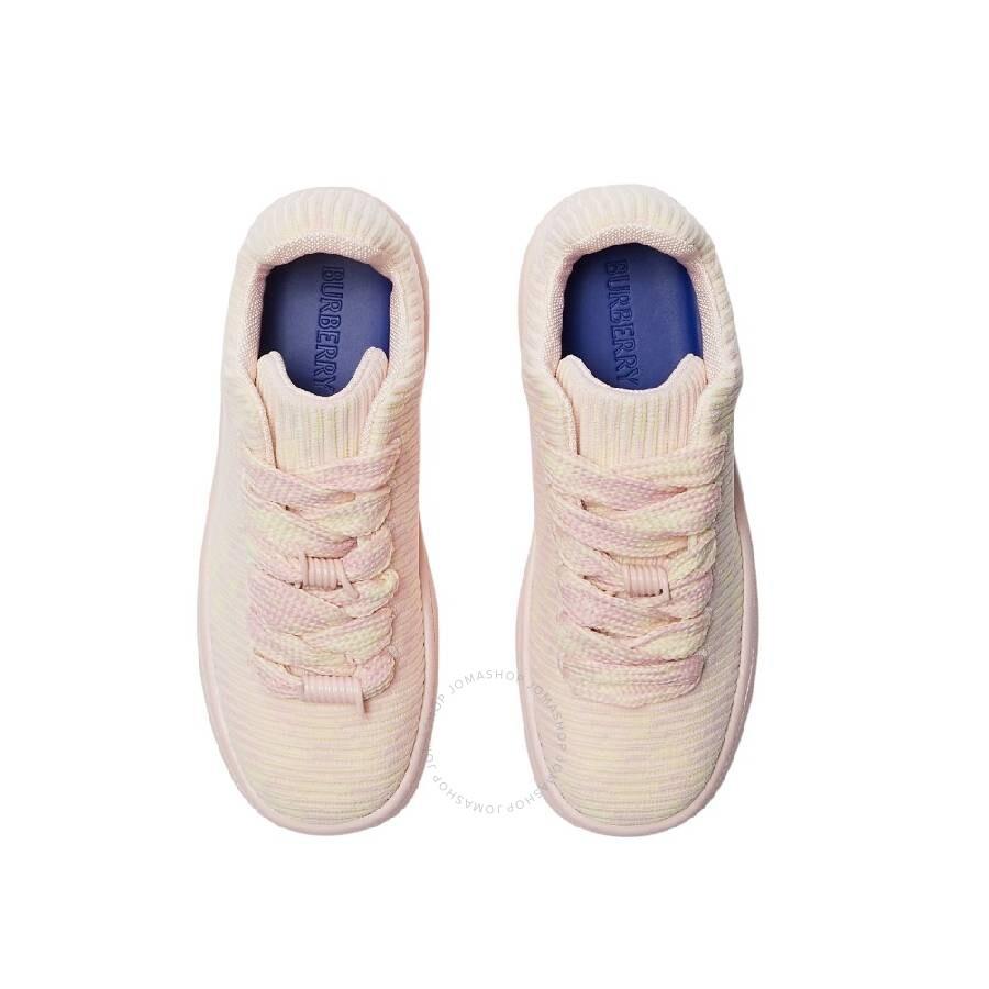 Burberry Check Knit Pattern Box Sneakers