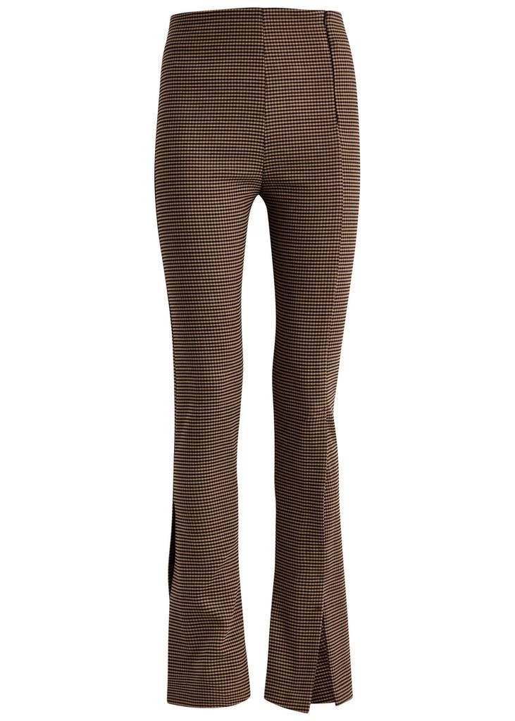 A.W.A.K.E MODE Gingham flared-leg woven trousers 1