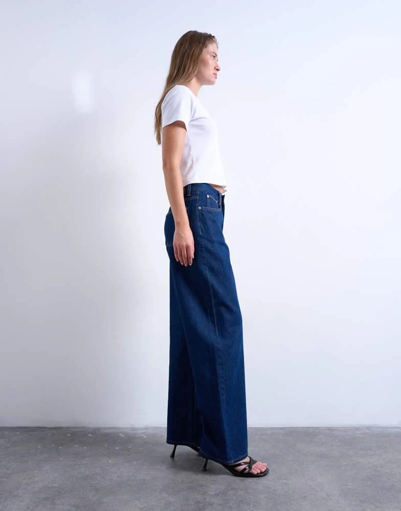 Topshop Topshop Column mid rise jean in indigo rinse 3